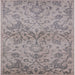 Square Mid-Century Modern Silver Pink Oriental Rug, urb964