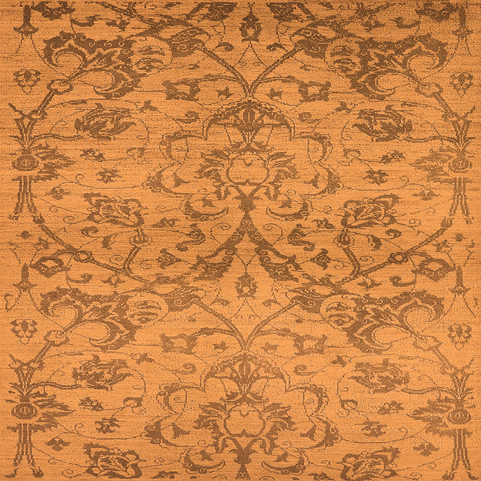 Square Oriental Orange Industrial Rug, urb964org