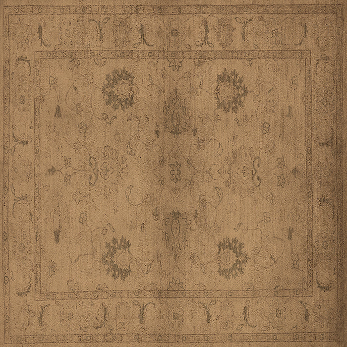 Square Oriental Brown Industrial Rug, urb965brn