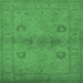 Square Oriental Emerald Green Industrial Rug, urb965emgrn