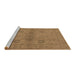 Sideview of Machine Washable Oriental Brown Industrial Rug, wshurb965brn