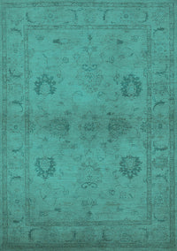 Oriental Turquoise Industrial Rug, urb965turq