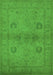 Machine Washable Oriental Green Industrial Area Rugs, wshurb965grn