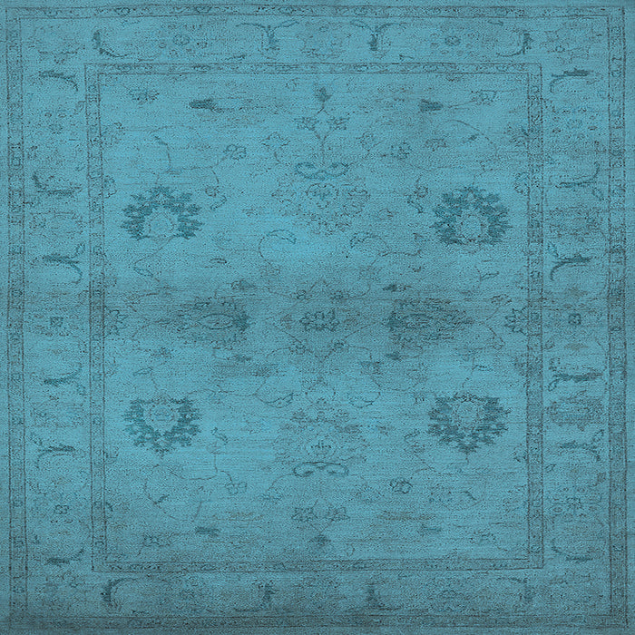 Square Oriental Light Blue Industrial Rug, urb965lblu