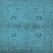 Square Oriental Light Blue Industrial Rug, urb965lblu