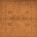 Square Oriental Orange Industrial Rug, urb965org