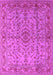 Machine Washable Oriental Pink Industrial Rug, wshurb966pnk