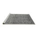 Sideview of Machine Washable Oriental Gray Industrial Rug, wshurb966gry