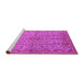 Sideview of Machine Washable Oriental Pink Industrial Rug, wshurb966pnk