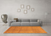 Machine Washable Oriental Orange Industrial Area Rugs in a Living Room, wshurb967org