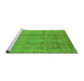 Sideview of Machine Washable Oriental Green Industrial Area Rugs, wshurb967grn