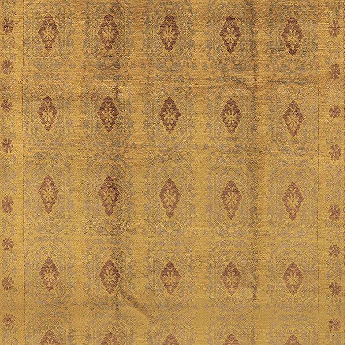 Machine Washable Oriental Brown Industrial Rug, wshurb967brn