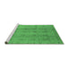 Sideview of Machine Washable Oriental Emerald Green Industrial Area Rugs, wshurb967emgrn