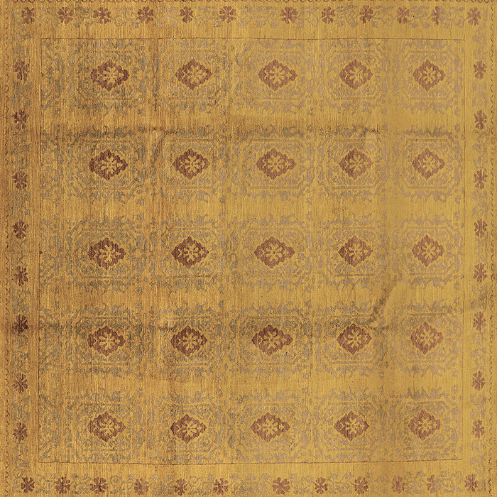 Square Oriental Brown Industrial Rug, urb967brn