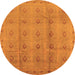 Round Oriental Orange Industrial Rug, urb967org