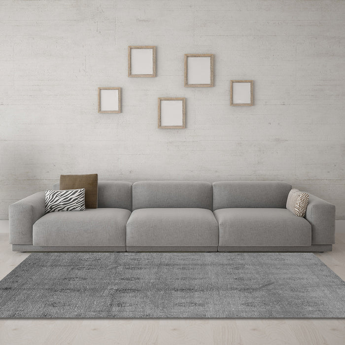 Machine Washable Oriental Gray Industrial Rug in a Living Room,, wshurb968gry