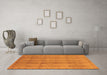 Machine Washable Oriental Orange Industrial Area Rugs in a Living Room, wshurb968org