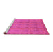 Sideview of Machine Washable Oriental Pink Industrial Rug, wshurb968pnk