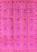 Machine Washable Oriental Pink Industrial Rug, wshurb968pnk
