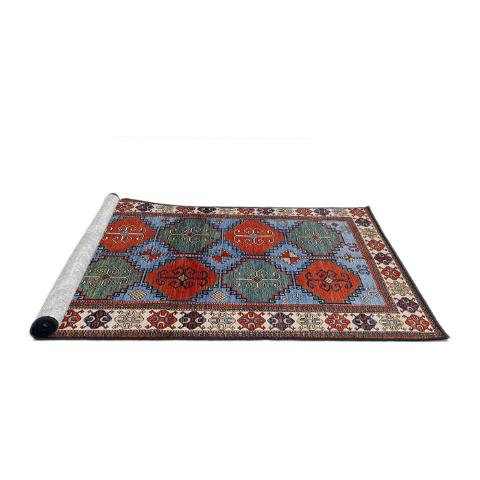 Sideview of Machine Washable Industrial Modern Gunmetal Gray Rug, wshurb969