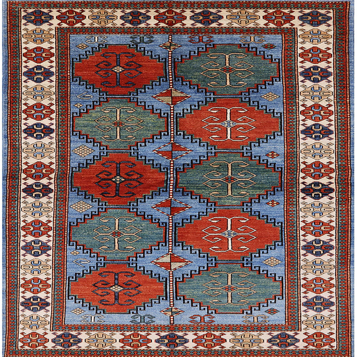 Square Mid-Century Modern Gunmetal Gray Oriental Rug, urb969