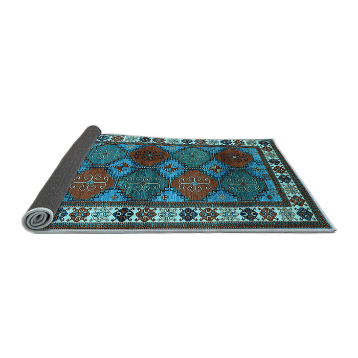 Sideview of Oriental Light Blue Industrial Rug, urb969lblu