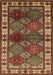 Machine Washable Oriental Brown Industrial Rug, wshurb969brn