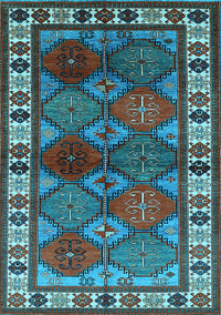 Oriental Light Blue Industrial Rug, urb969lblu