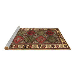 Sideview of Machine Washable Oriental Brown Industrial Rug, wshurb969brn