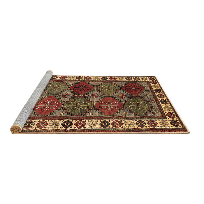 Sideview of Machine Washable Oriental Brown Industrial Rug, wshurb969brn