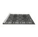 Sideview of Machine Washable Oriental Gray Industrial Rug, wshurb969gry