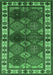 Machine Washable Oriental Emerald Green Industrial Area Rugs, wshurb969emgrn