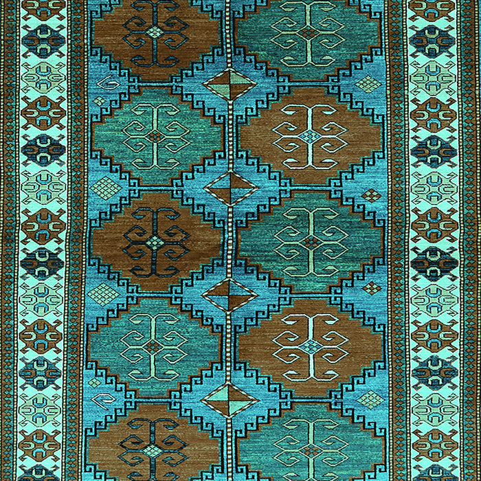Machine Washable Oriental Turquoise Industrial Area Rugs, wshurb969turq