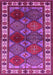 Machine Washable Oriental Pink Industrial Rug, wshurb969pnk