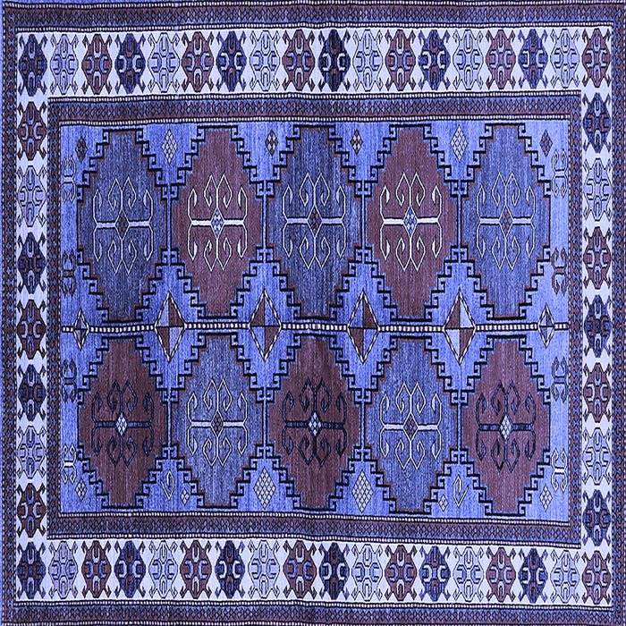 Square Oriental Blue Industrial Rug, urb969blu