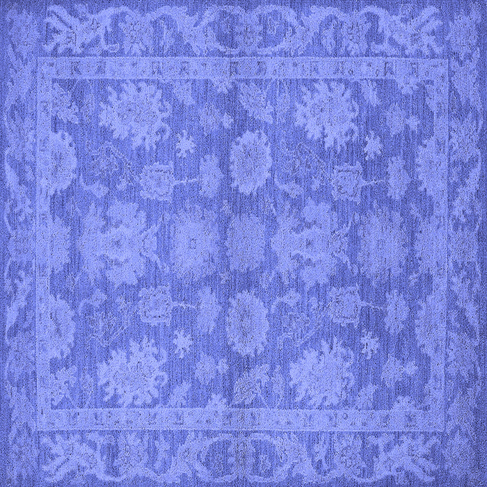 Square Oriental Blue Industrial Rug, urb970blu