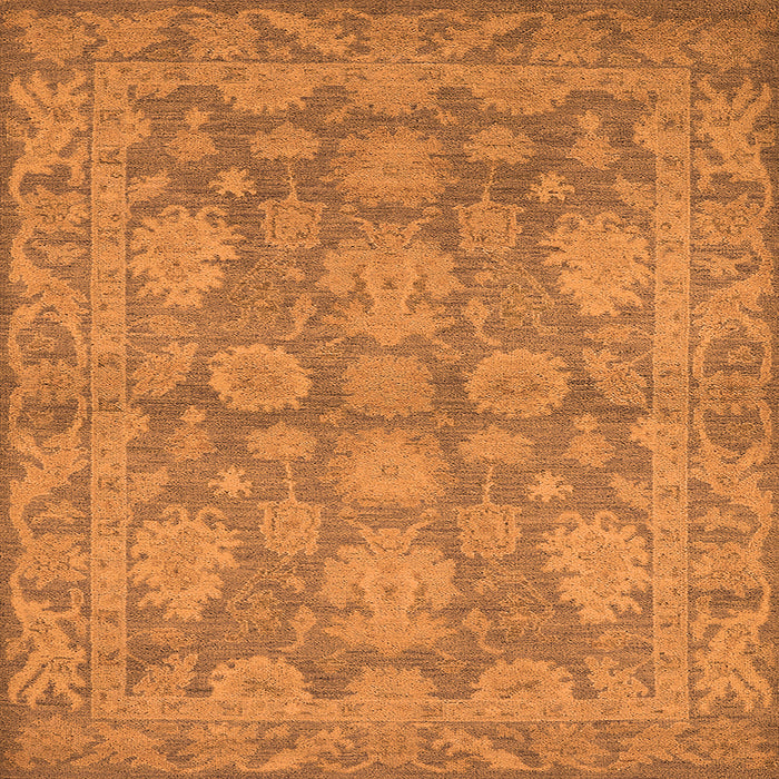 Square Oriental Orange Industrial Rug, urb970org