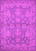 Machine Washable Oriental Pink Industrial Rug, wshurb970pnk