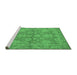 Sideview of Machine Washable Oriental Emerald Green Industrial Area Rugs, wshurb970emgrn