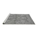 Sideview of Machine Washable Oriental Gray Industrial Rug, wshurb970gry