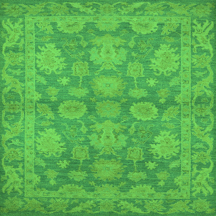 Square Oriental Green Industrial Rug, urb970grn