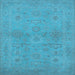 Square Oriental Light Blue Traditional Rug, urb971lblu