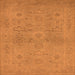 Square Oriental Orange Traditional Rug, urb971org