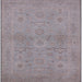 Square Mid-Century Modern Rose Purple Oriental Rug, urb971