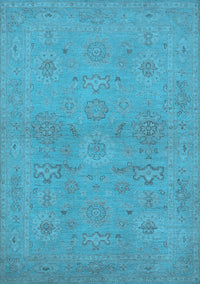 Oriental Light Blue Traditional Rug, urb971lblu