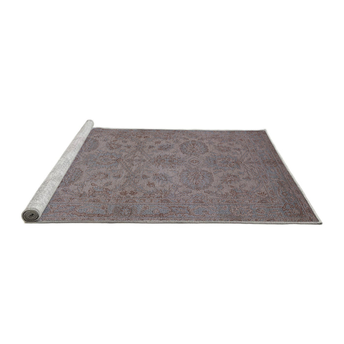 Sideview of Machine Washable Industrial Modern Mauve Taupe Purple Rug, wshurb972