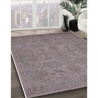 Mid-Century Modern Mauve Taupe Purple Oriental Rug, urb972