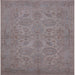 Square Mid-Century Modern Mauve Taupe Purple Oriental Rug, urb972