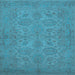 Square Oriental Light Blue Traditional Rug, urb972lblu