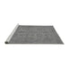 Sideview of Machine Washable Oriental Gray Traditional Rug, wshurb972gry